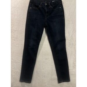 Seven7 Jeans Womens 10 Blue Denim Skinny Tummyless‎ High Rise Dark Wash